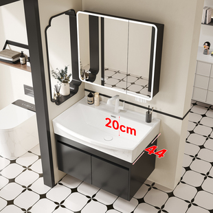 帝王洁具加深大肚盆洗手盆柜组合陶瓷一体盆全铝蜂窝铝浴室柜44CM