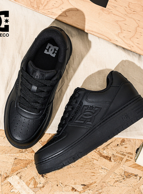 DC SHOES黑武士板鞋男款2025新款冬季纯黑休闲鞋子面包鞋黑色男鞋