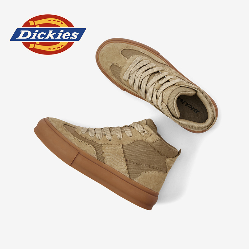 Dickies德训鞋男款高帮鞋板鞋2025新款运动休闲男鞋冬季加绒棉鞋