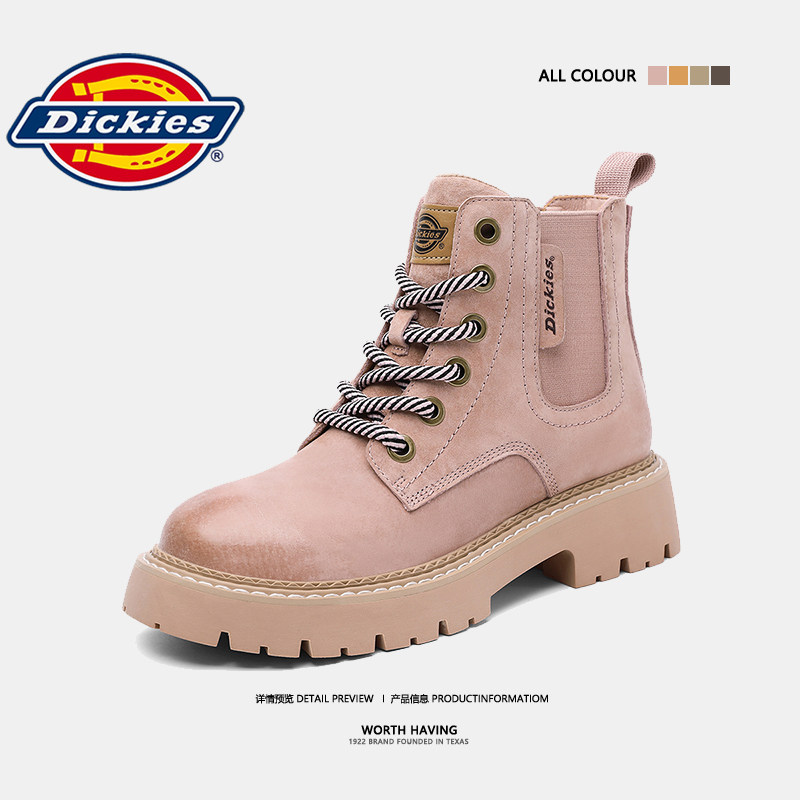 Dickies冬季女鞋高帮靴子女切尔西靴西部厚底短靴英伦马丁靴女款,女鞋,马丁靴,淘宝优惠券,粉丝福利购,淘宝优惠卷