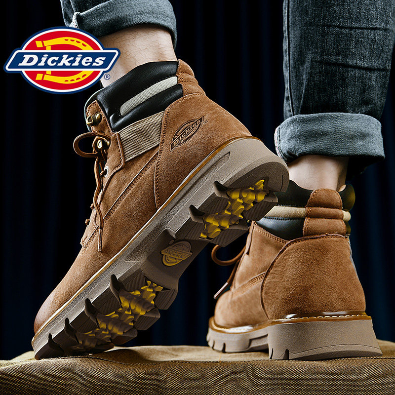 Dickies马丁靴男2025新款春秋工装男靴沙漠中帮靴子高帮秋季男鞋