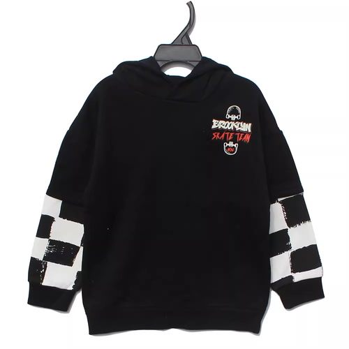 卫衣儿童春秋簿绒帽衫上衣