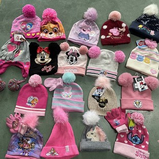 外贸出口欧美原单幼童帽狗狗队宝宝帽子秋冬女孩女小童帽子冬季