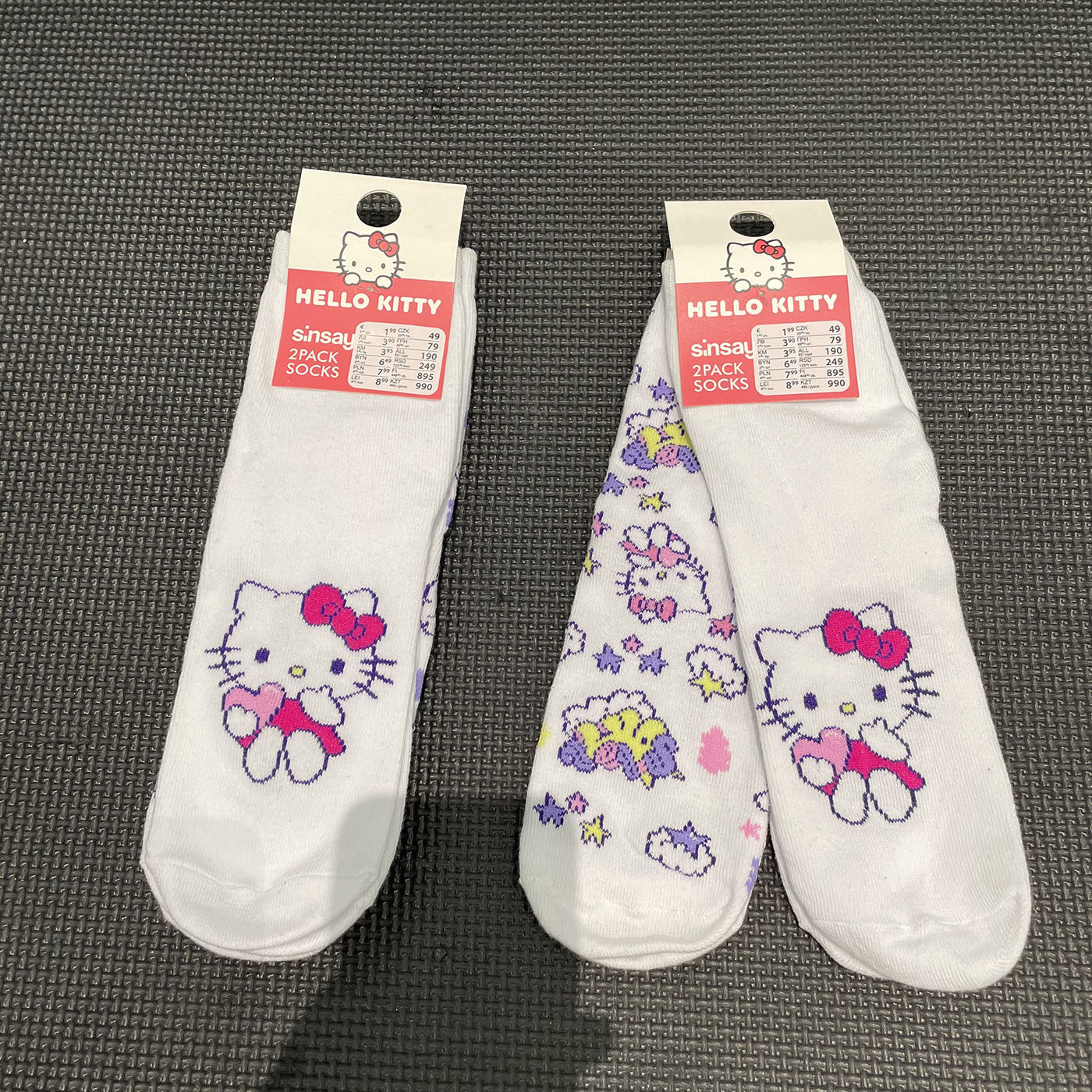 出口外贸原单尾货连卡装女童袜子中筒hellokitty袜子卡通可爱袜子