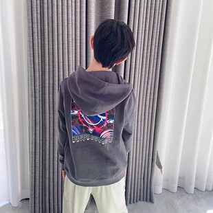 120-150高后背图案卫衣男童卫衣春秋款2025新款薄绒儿童连帽卫衣