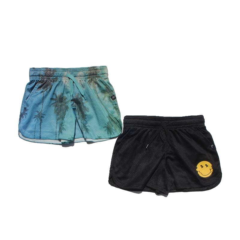男童短裤夏季薄款黑色网眼短裤