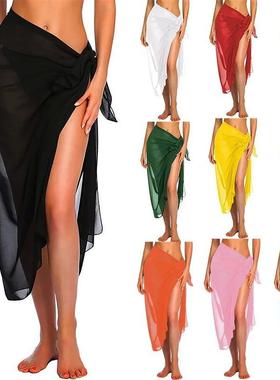 Womens Long&Short Sarong Swimsuit erups Summer each ikini Wr