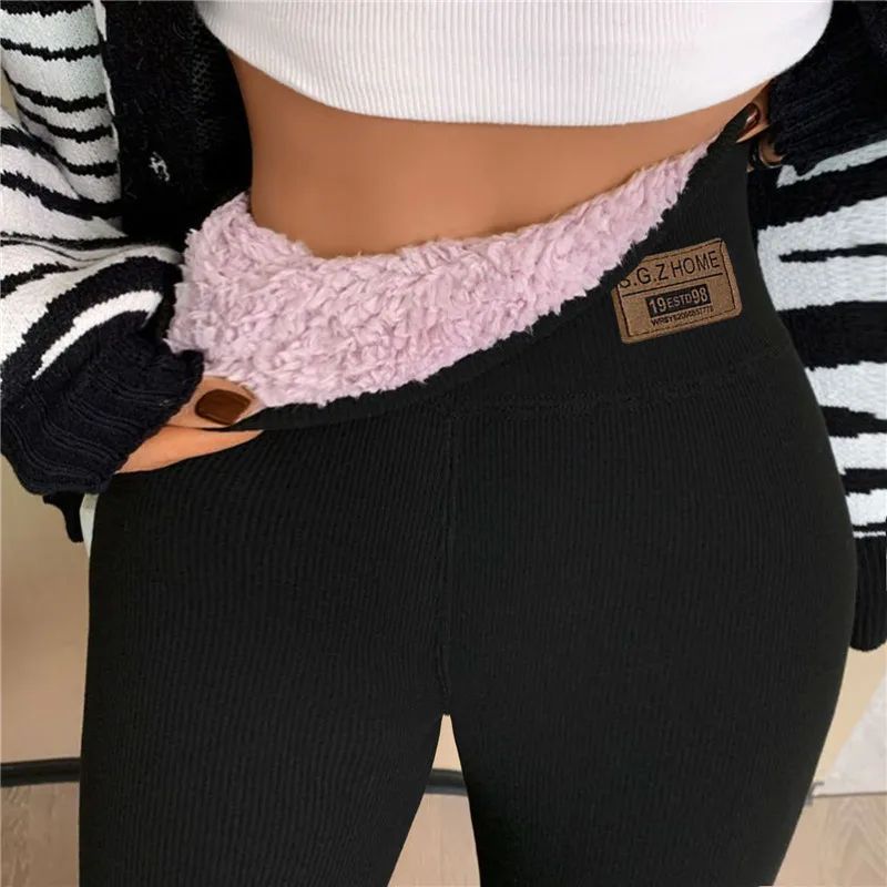 2023 Winter Women Pants Thermal Fleece Thicken Leggings High