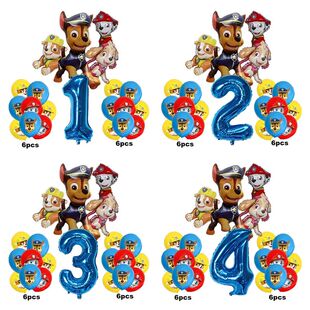 17pcs Cartoon PAW Patrol Birthday Decoration Aluminum Film D