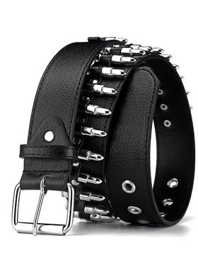 Steam Punk Bullets Belt Y2K Goth Women Men Fashion Ladies Ri