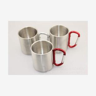 Stainless steel mug with lock climbing cup camping portable