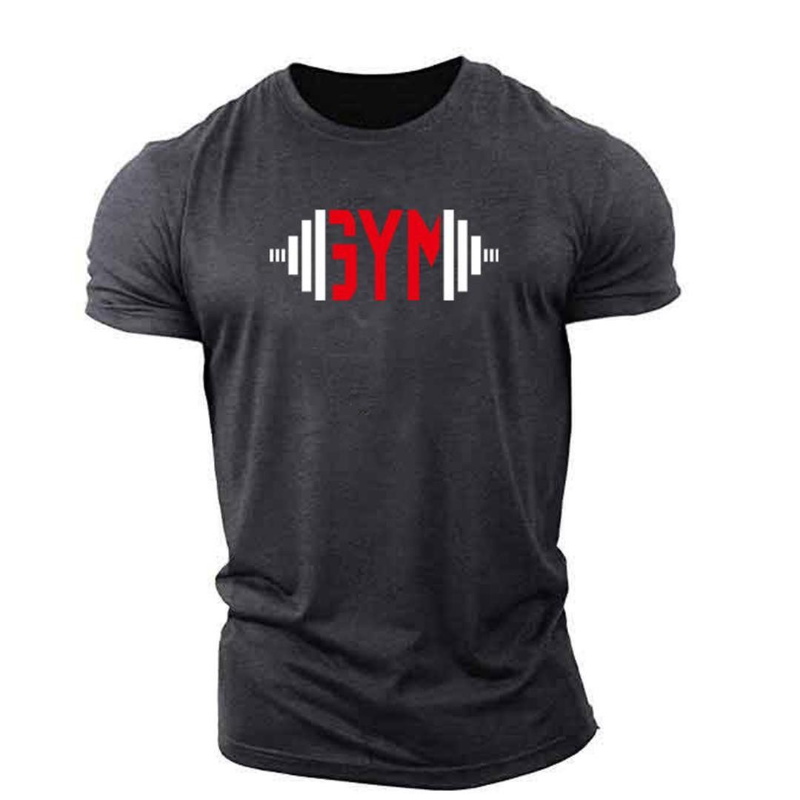 New Summer Men's T-shirt Personality 3D Letters Fashion Prin