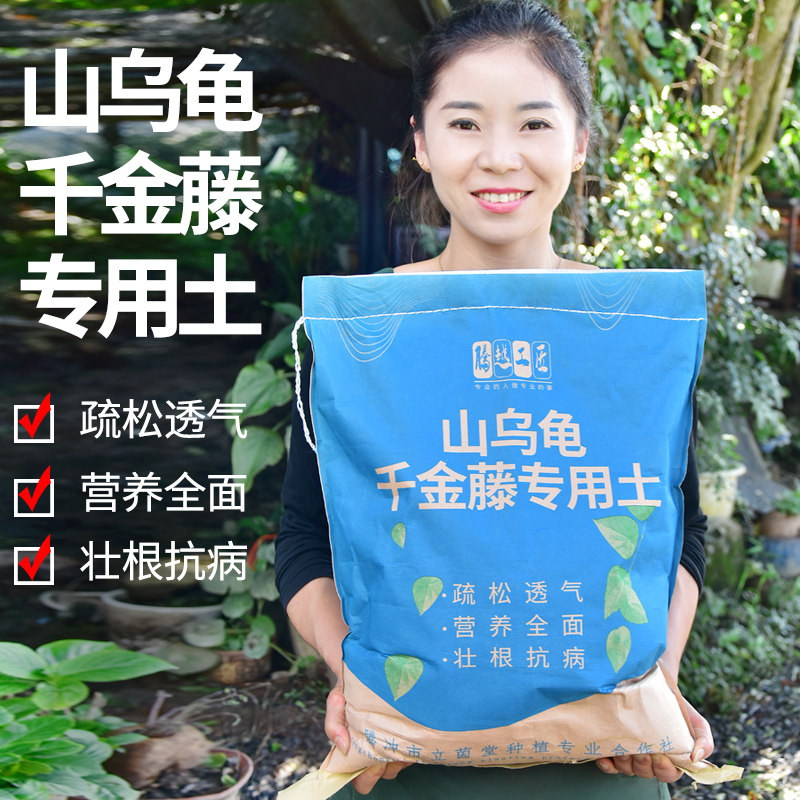 山乌龟专用土千金藤营养土腐叶泥炭颗粒土壤爬藤植物肥料透气养花