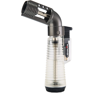 雷曼防风打火机点艾灸雪茄打火机蓝焰直冲充气个性创意男士电子款