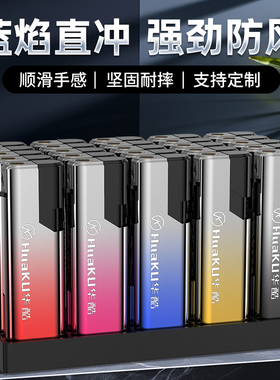 华酷新款耐用金属防风打火机双层加厚直冲定制订做印字刻字批发