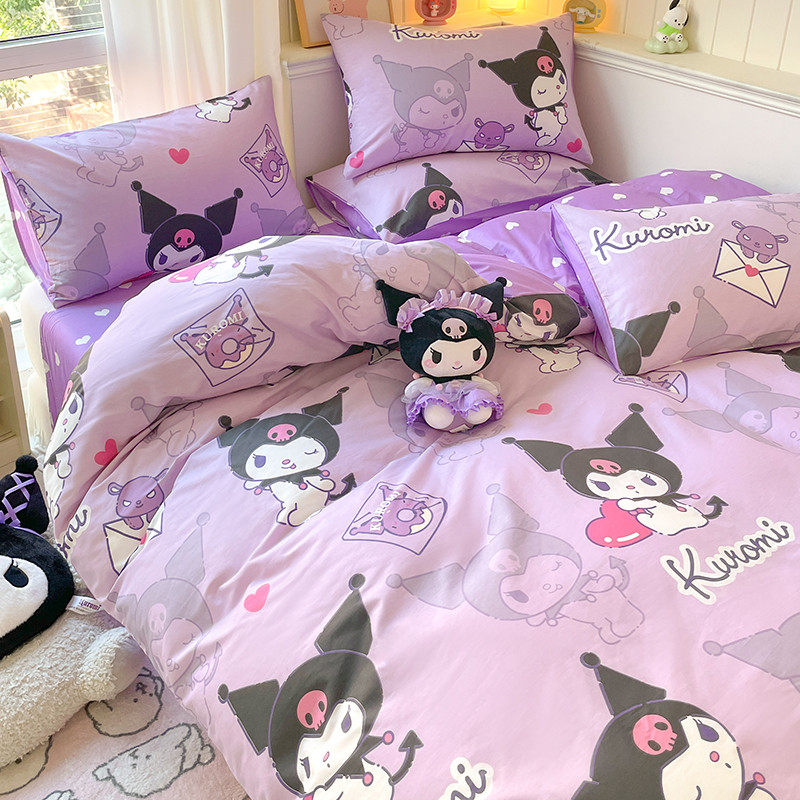 卡通纯棉床上四件套全棉被套床单床笠可爱儿童床品学生宿舍三件套,床上用品,床品套件/四件套/多件套,淘宝优惠券,粉丝福利购,淘宝优惠卷