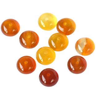 黄玛瑙算盘珠隔片垫片黄色散珠子手工DIY配件文玩隔珠手串配珠