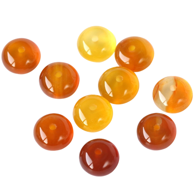 黄玛瑙算盘珠隔片垫片手串配珠