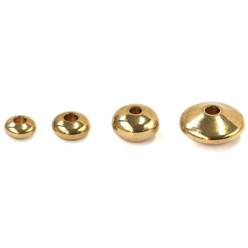 黄铜散珠子合金隔片金色隔珠算盘珠佛珠手串配珠手工diy饰品配件