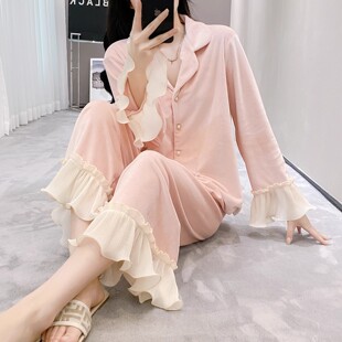 2025新款海岛绒睡衣女可外穿冬秋性感薄绒双面绒小个子家居服套装