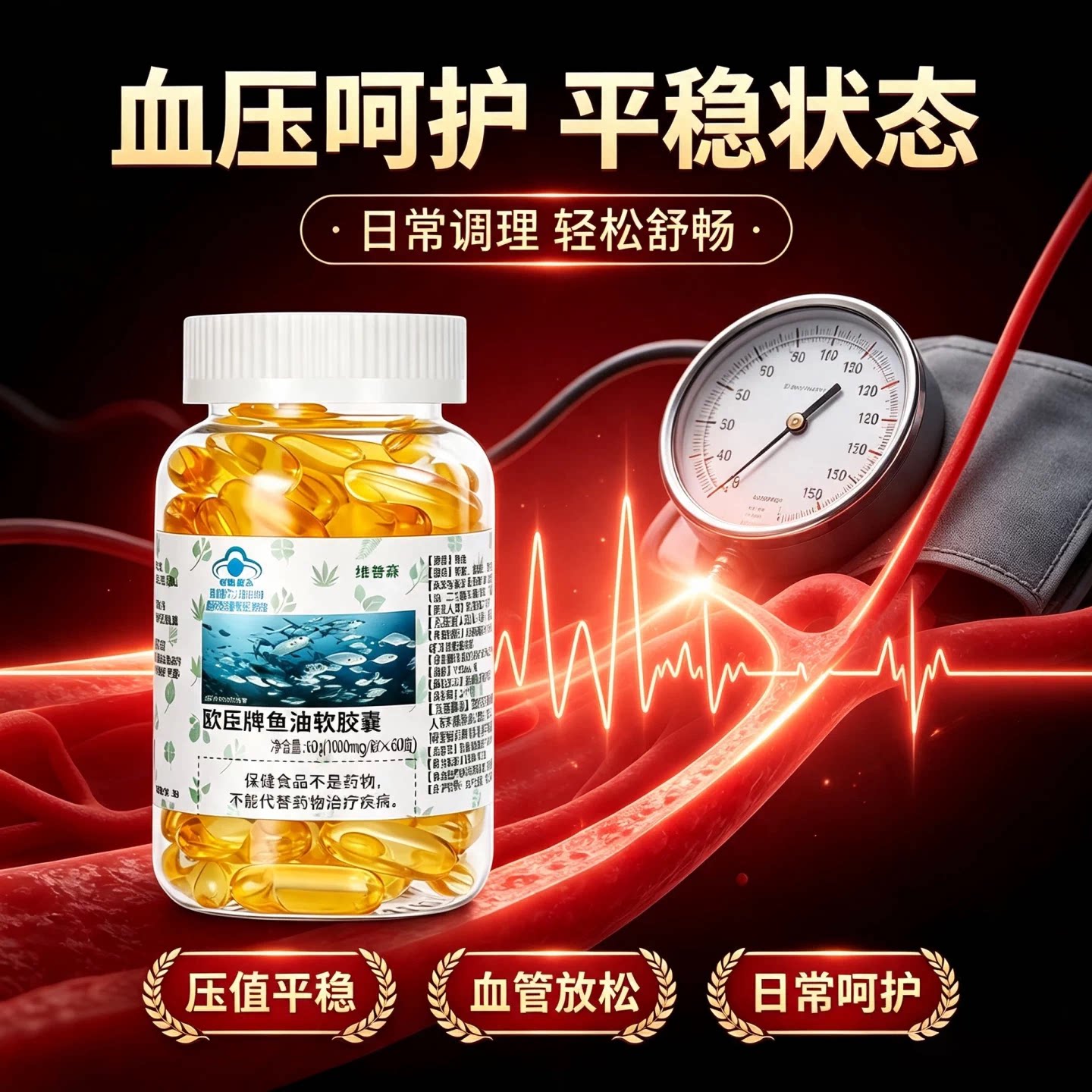 沃罗舒压宝深海鱼油调脂稳压