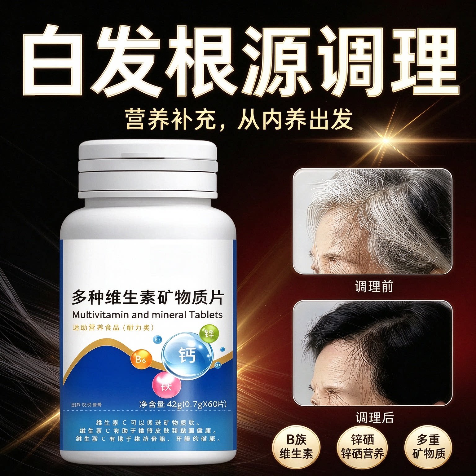 药食同源维生素B养发片