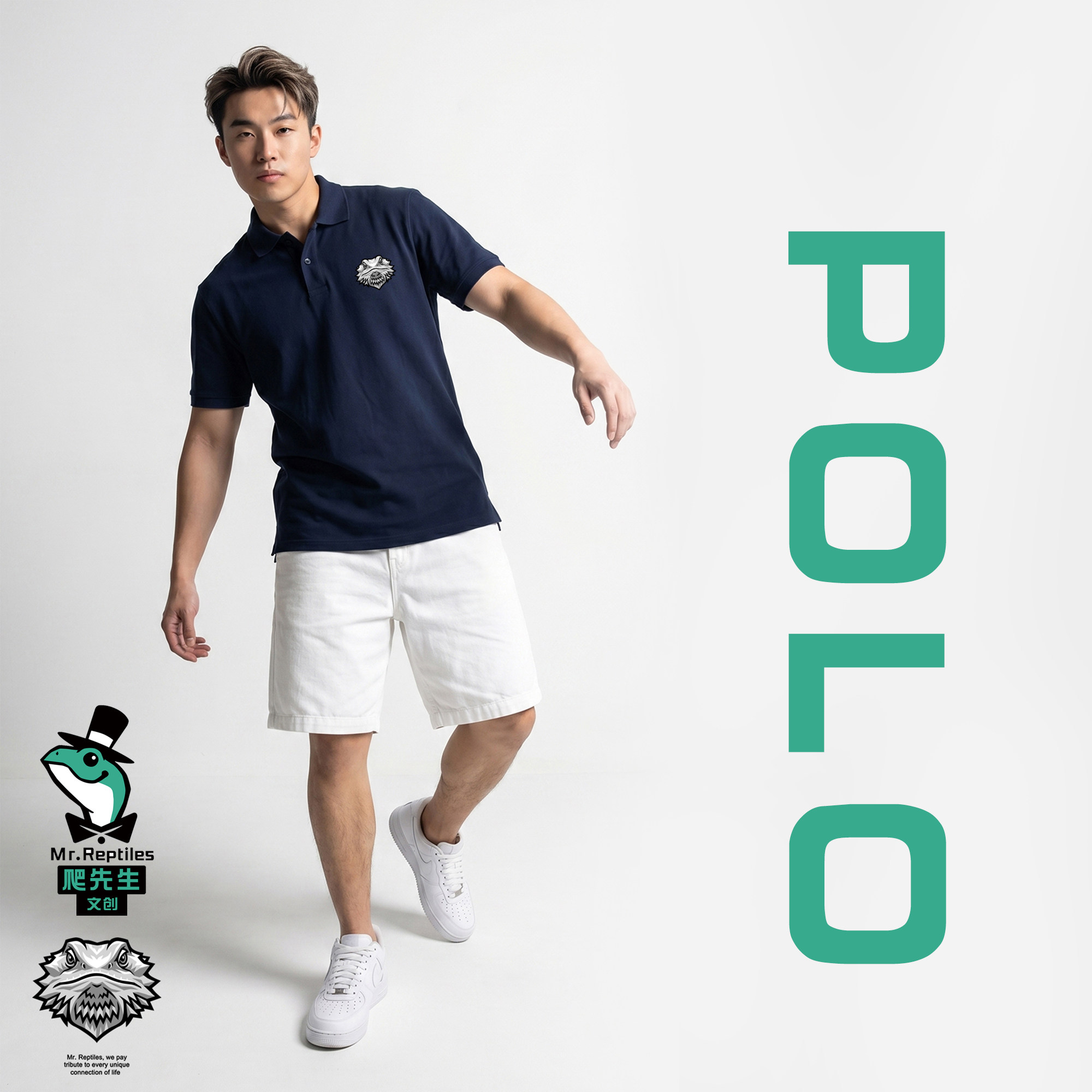 爬先生文创抗起球POLO衫男透气不变形夏季薄款休闲百搭T恤衬衫