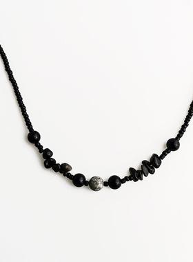 不规则石天然石中式项链天然石