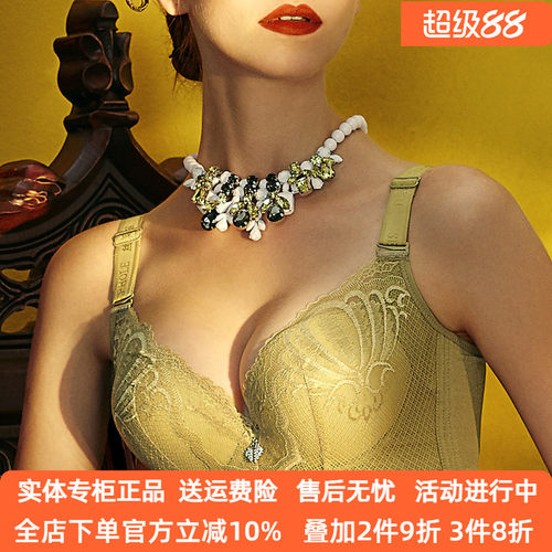 女士聚拢侧收刺绣调整型文胸