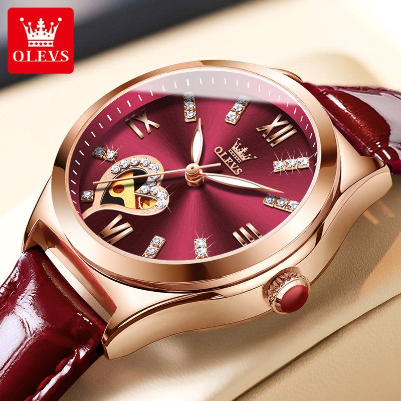 2021年新款瑞士认证正品品牌手表女士机械名表夏季真皮带防水十大