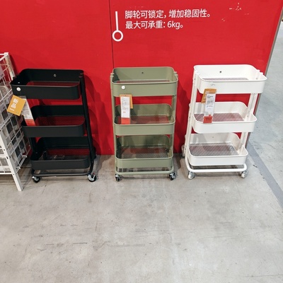 储物架宜家手推车厨房置物架