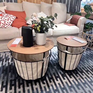 宜家国内代购安涅斯储物桌茶几收纳边桌客厅置物桌床头储物桌