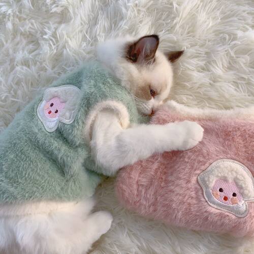 猫咪衣服秋冬季布偶猫保暖宠物狗狗衣服小猫猫幼猫英短冬天防掉毛