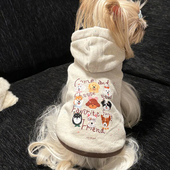 小狗衣服猫咪狗狗宠物衣服秋冬新款 加绒保暖连帽卫衣马尔济斯泰迪