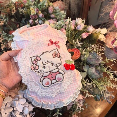 小狗狗衣服潮流美式条纹春秋夏薄款宠物T恤小型犬雪纳瑞泰迪比熊
