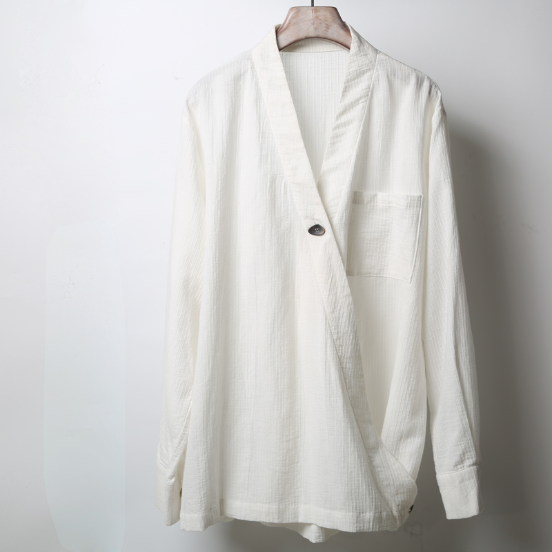 V领长袖设计感小众衬衫外套