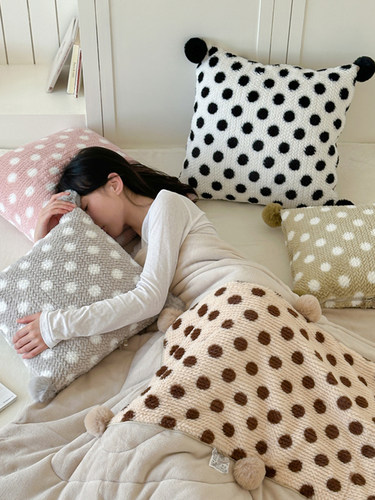 韩式小清新两用枕头被加厚牛奶丝绒汽车坐垫办公沙发午睡毯