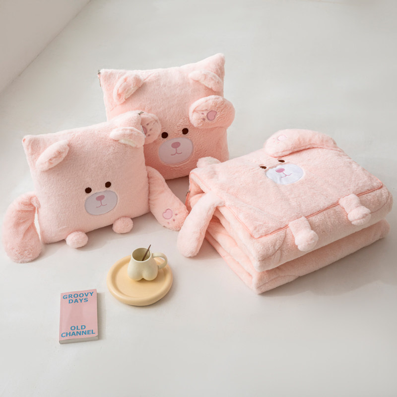 卡通两用抱枕被子加厚可爱毛绒玩偶车载靠垫二一办公室午睡毛毯,居家布艺,抱枕被,淘宝优惠券,粉丝福利购,淘宝优惠卷