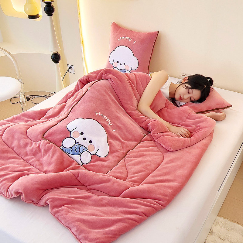 牛奶绒两用抱枕被二合一汽车靠垫冬季加厚办公室午睡空调毯子盖毯,居家布艺,抱枕被,淘宝优惠券,粉丝福利购,淘宝优惠卷