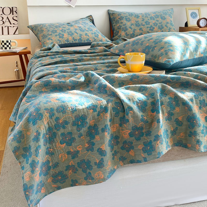 高档A类纯棉双层纱布床单单件100全棉中式裸睡褥单被单枕套三件套,床上用品,床单,淘宝优惠券,粉丝福利购,淘宝优惠卷