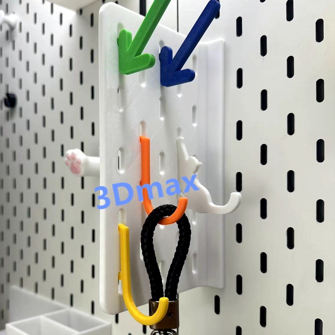 左侧90度搁板拓展板适用宜家SKADIS斯考迪斯洞洞板配件多色可选