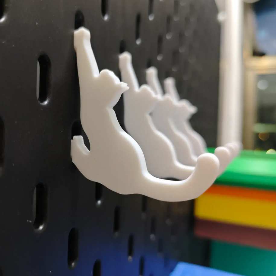 洞洞板配件可爱造型猫挂钩