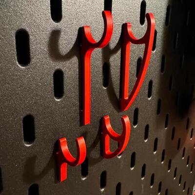 适用宜家SKADIS斯考迪斯 金属方孔圆孔洞洞板配件 挂钩组合
