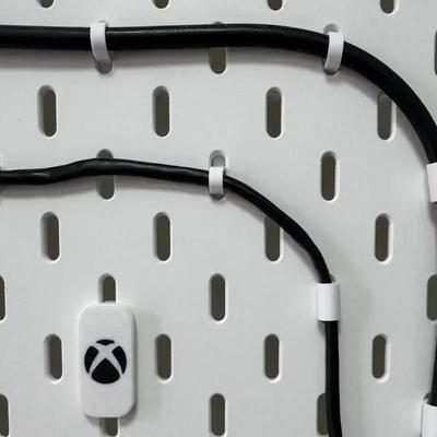 3D打印适用宜家SKADIS斯考迪斯洞洞板配件电源线数据线理线器收纳