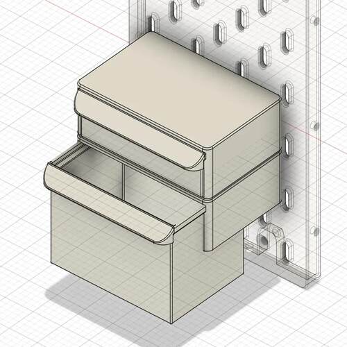 3D适用宜家SKADIS斯考迪斯 金属圆孔洞洞板配件 抽屉收纳杂物盒