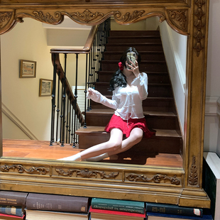 重工a字短裙含发圈 百搭显瘦修身 韩雨嘉芭蕾风伞裙半身裙裤 女夏季