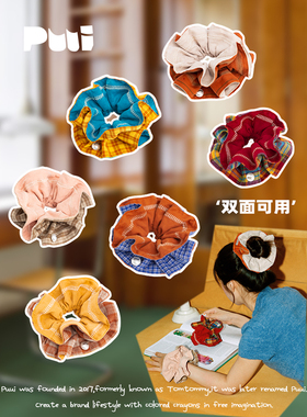 Puui原创发饰发圈头绳女新款ins风高级感可爱缎面高弹力百搭日常