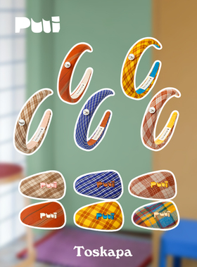 【孙千王影璐同款】puui原创发饰复古发箍可爱发夹格纹头箍高颅顶