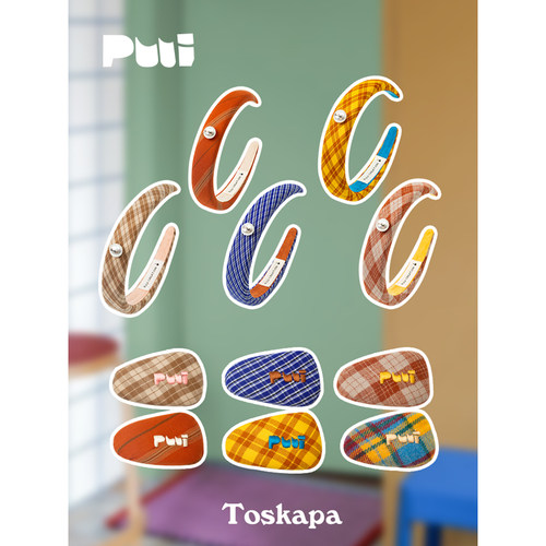 格纹复古puui原创设计发夹发箍