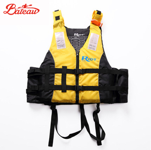 Bateau 皮划艇漂流救援进口材料成人浮力背心浮水马甲 百途救生衣